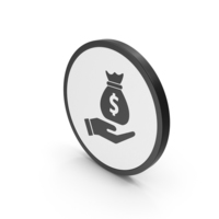 Icon Money Bag In Hand PNG & PSD Images