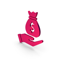 Money Bag In Hand Metallic PNG & PSD Images