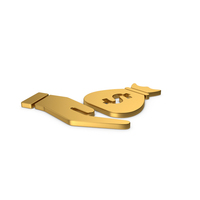 Gold Symbol Money Bag In Hand PNG & PSD Images