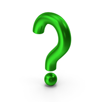 Question Mark Green Metallic PNG & PSD Images