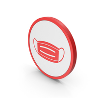 Icon Virus Mask Red PNG & PSD Images