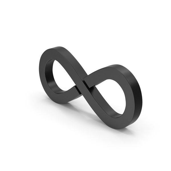 Symbol Infinity Black PNG & PSD Images