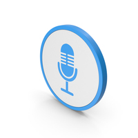 Icon Microphone Blue PNG & PSD Images