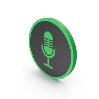 Icon Microphone Green PNG & PSD Images