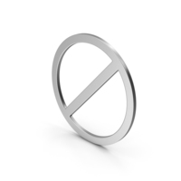 Symbol No Entry Silver PNG & PSD Images