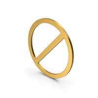 Symbol No Entry Gold PNG & PSD Images