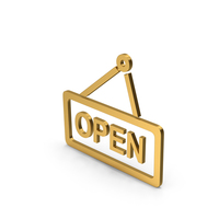 Symbol Open Gold PNG & PSD Images