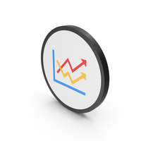 Icon Graph Chart Arrows Colored PNG & PSD Images