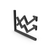 Symbol Graph Chart Arrows Black PNG & PSD Images
