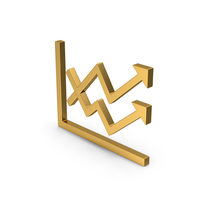 Symbol Graph Chart Arrows Gold PNG & PSD Images