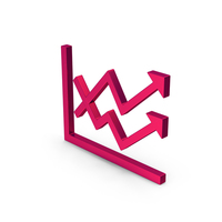 Graph Chart Arrows Metallic PNG & PSD Images