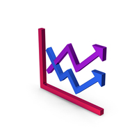Graph Chart Arrows Metallic PNG & PSD Images