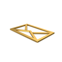 Gold Symbol Letter Envelope PNG & PSD Images