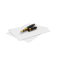 Fountain Pen and paper PNG & PSD Images