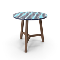 Mosaic Tiled Bistro Table PNG & PSD Images