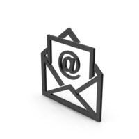 Symbol Email Envelope Black PNG & PSD Images