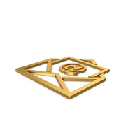 Gold Symbol Email Envelope PNG & PSD Images