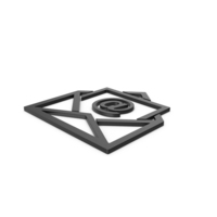 Black Symbol Email Envelope PNG & PSD Images