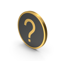 Gold Icon Question Mark PNG & PSD Images