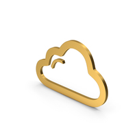 Symbol Cloud Gold PNG & PSD Images