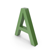 Letter A Green PNG & PSD Images