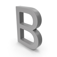 Letter B Grey PNG & PSD Images
