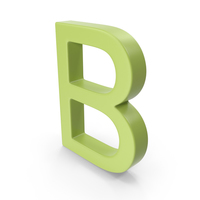 Letter B Light Green PNG & PSD Images