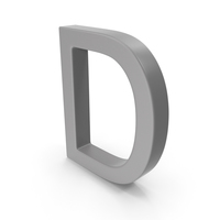 Letter D Grey PNG & PSD Images
