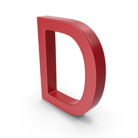 Letter D Red PNG & PSD Images