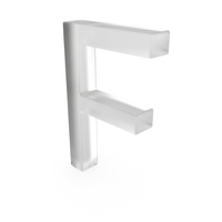 Letter F Matte Glass PNG & PSD Images
