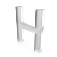 Letter H Matte Glass PNG & PSD Images