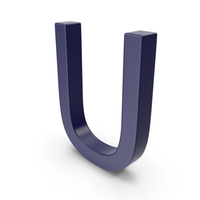 Letter U Dark Blue PNG & PSD Images