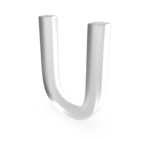 Letter U Matte Glass PNG & PSD Images