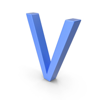 Letter V Blue PNG & PSD Images