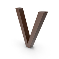 Letter V Brown PNG & PSD Images