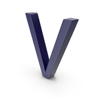 Letter V Dark Blue PNG & PSD Images