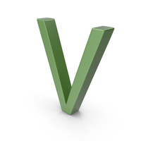 Letter V Green PNG & PSD Images