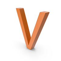 Letter V Orange PNG & PSD Images
