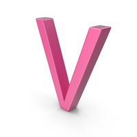 Letter V Pink PNG & PSD Images
