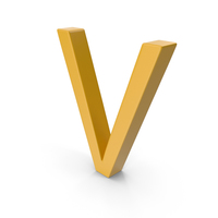 Letter V Yellow PNG & PSD Images