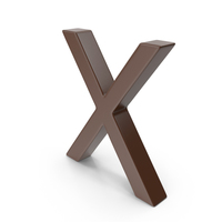 Letter X Brown PNG & PSD Images
