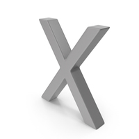 Letter X Grey PNG & PSD Images