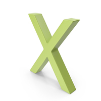 Letter X Light Green PNG & PSD Images