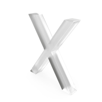Letter X Matte Glass PNG & PSD Images