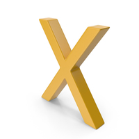 Letter X Yellow PNG & PSD Images