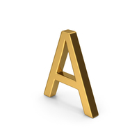 A Letter Gold PNG & PSD Images
