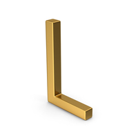 L Letter Gold PNG & PSD Images