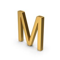 M Letter Gold PNG & PSD Images