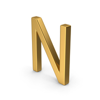N Letter Gold PNG & PSD Images