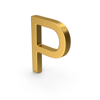 P Letter Gold PNG & PSD Images